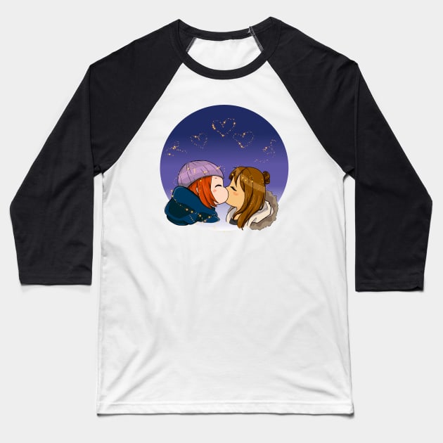 Wayhaught Under the Stars Baseball T-Shirt by riozaki21